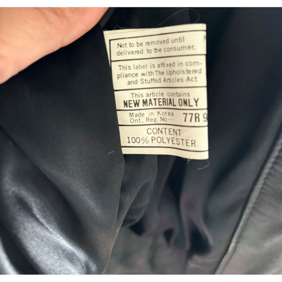 Marc Andrew Mens Long Sleeve Zip Up Motorcycle Leather Bomber Jacket Black Sz XL - Picture 15 of 16